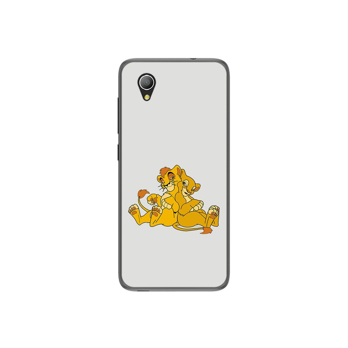 Funda Gel Tpu para Alcatel 1 / Orange Rise 54 / Vodafone Smart E9 Diseño Leones Dibujos