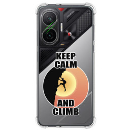 Funda Silicona Antigolpes para Xiaomi Poco F7 5G diseño Hombre Escalada Dibujos