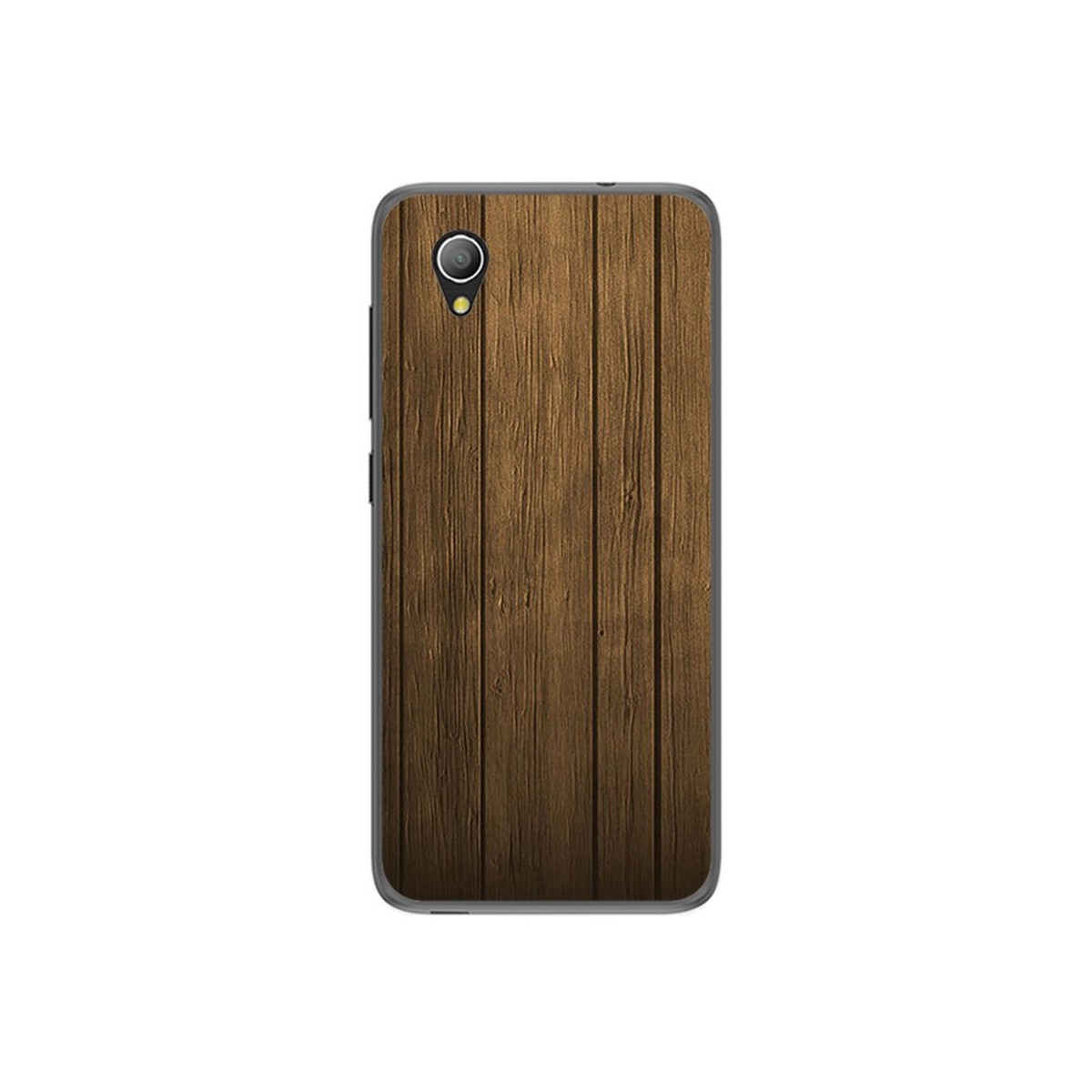 Funda Gel Tpu para Alcatel 1 / Orange Rise 54 / Vodafone Smart E9 Diseño Madera Dibujos