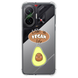 Funda Silicona Antigolpes para Xiaomi Poco F7 5G diseño Vegan Life Dibujos