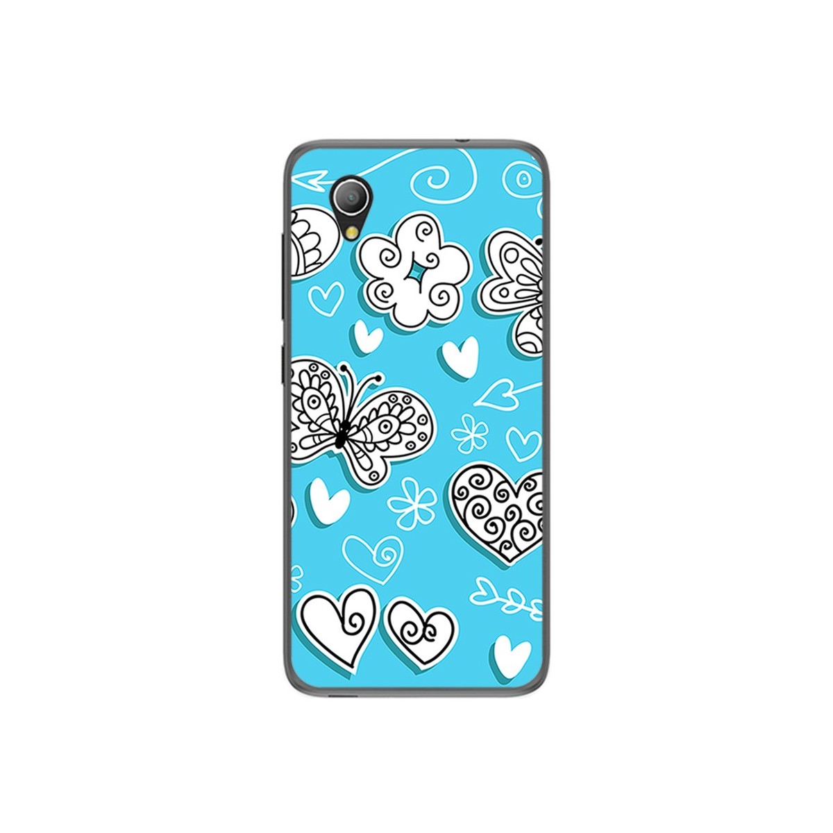 Funda Gel Tpu para Alcatel 1 / Orange Rise 54 / Vodafone Smart E9 Diseño Mariposas Dibujos