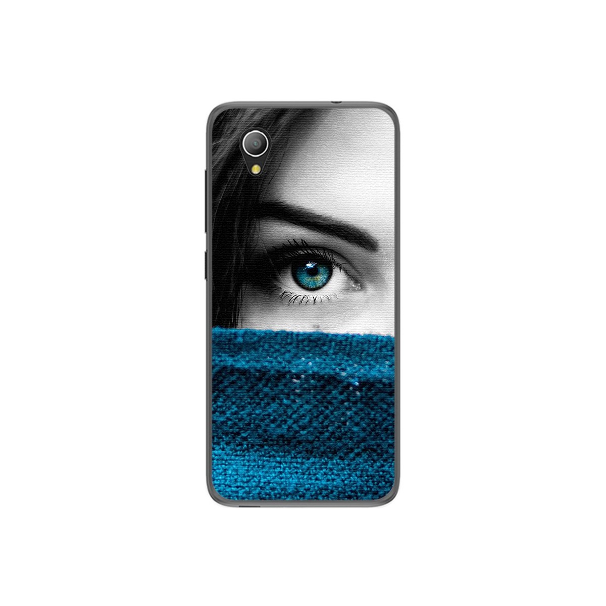 Funda Gel Tpu para Alcatel 1 / Orange Rise 54 / Vodafone Smart E9 Diseño Ojo Dibujos