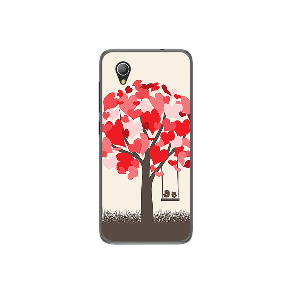 Funda Gel Tpu para Alcatel 1 / Orange Rise 54 / Vodafone Smart E9 Diseño Pajaritos Dibujos
