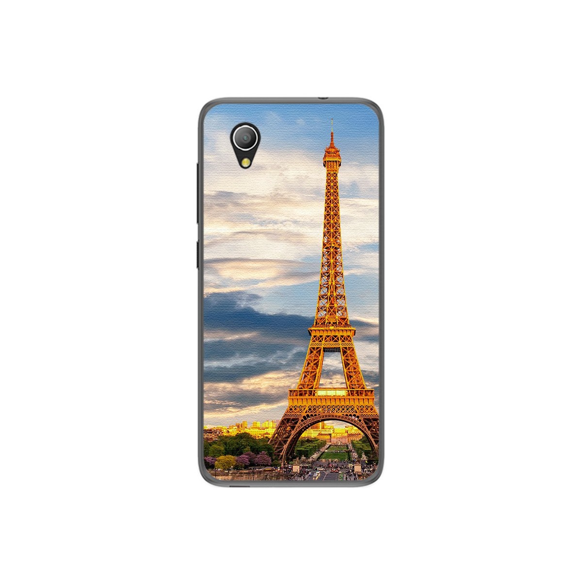 Funda Gel Tpu para Alcatel 1 / Orange Rise 54 / Vodafone Smart E9 Diseño Paris Dibujos