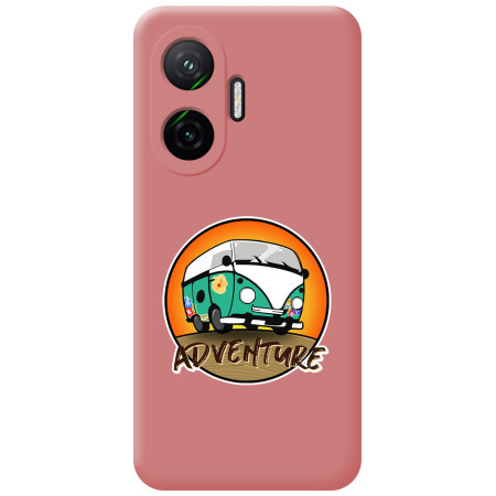 Funda Silicona Líquida Rosa para Xiaomi Poco F7 5G diseño Adventure Dibujos