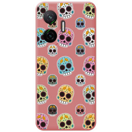 Funda Silicona Líquida Rosa para Xiaomi Poco F7 5G diseño Catrina Dibujos
