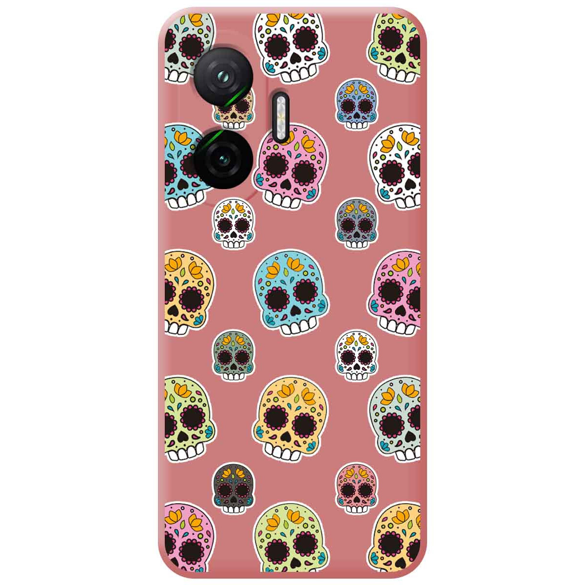 Funda Silicona Líquida Rosa para Xiaomi Poco F7 5G diseño Catrina Dibujos
