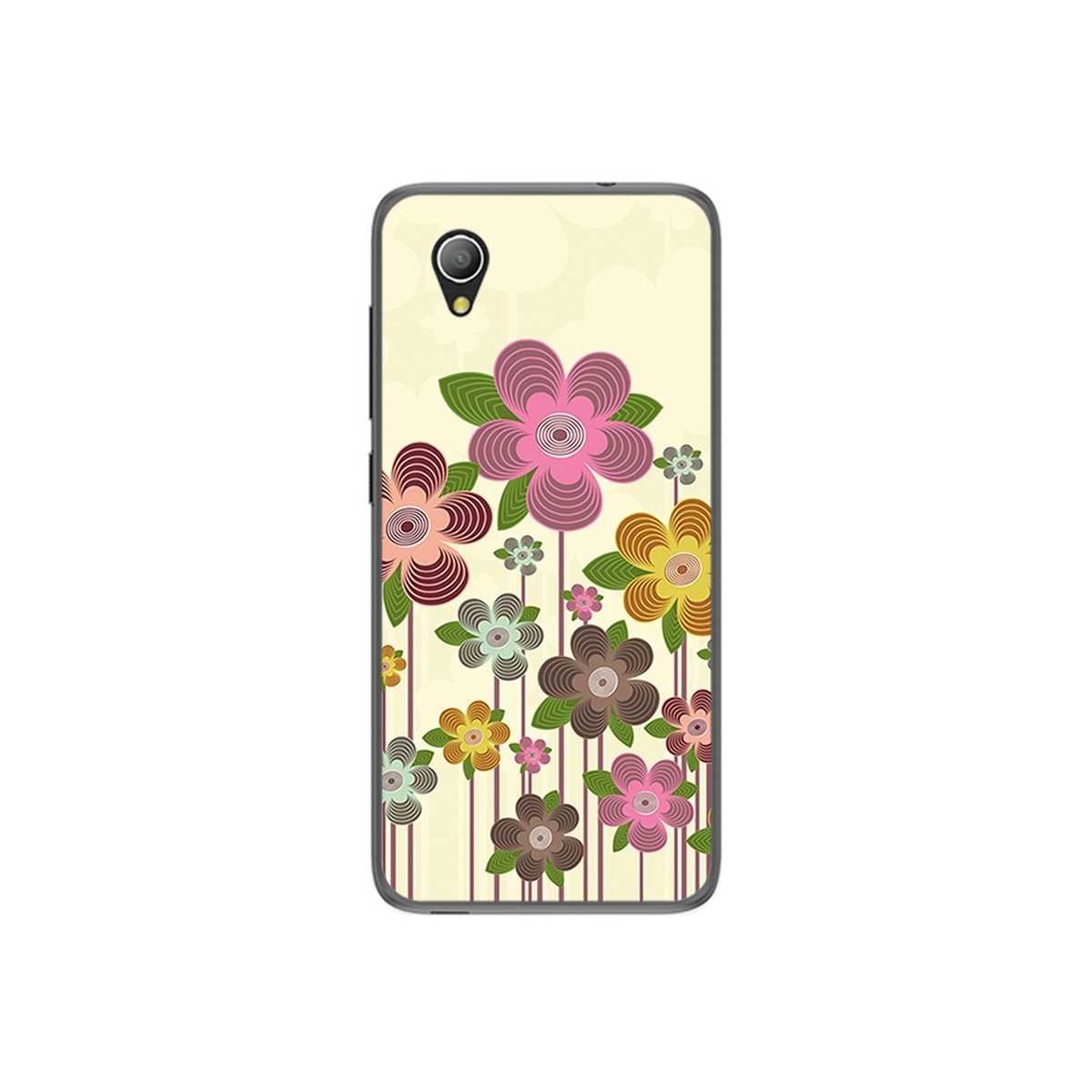 Funda Gel Tpu para Alcatel 1 / Orange Rise 54 / Vodafone Smart E9 Diseño Primavera En Flor Dibujos