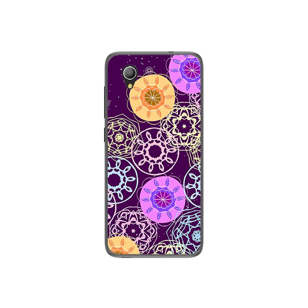 Funda Gel Tpu para Alcatel 1 / Orange Rise 54 / Vodafone Smart E9 Diseño Radial Dibujos