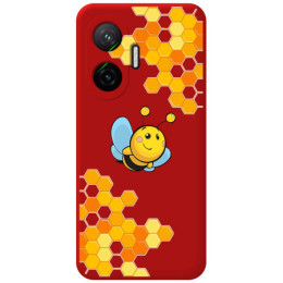 Funda Silicona Líquida Roja para Xiaomi Poco F7 5G diseño Abeja Dibujos
