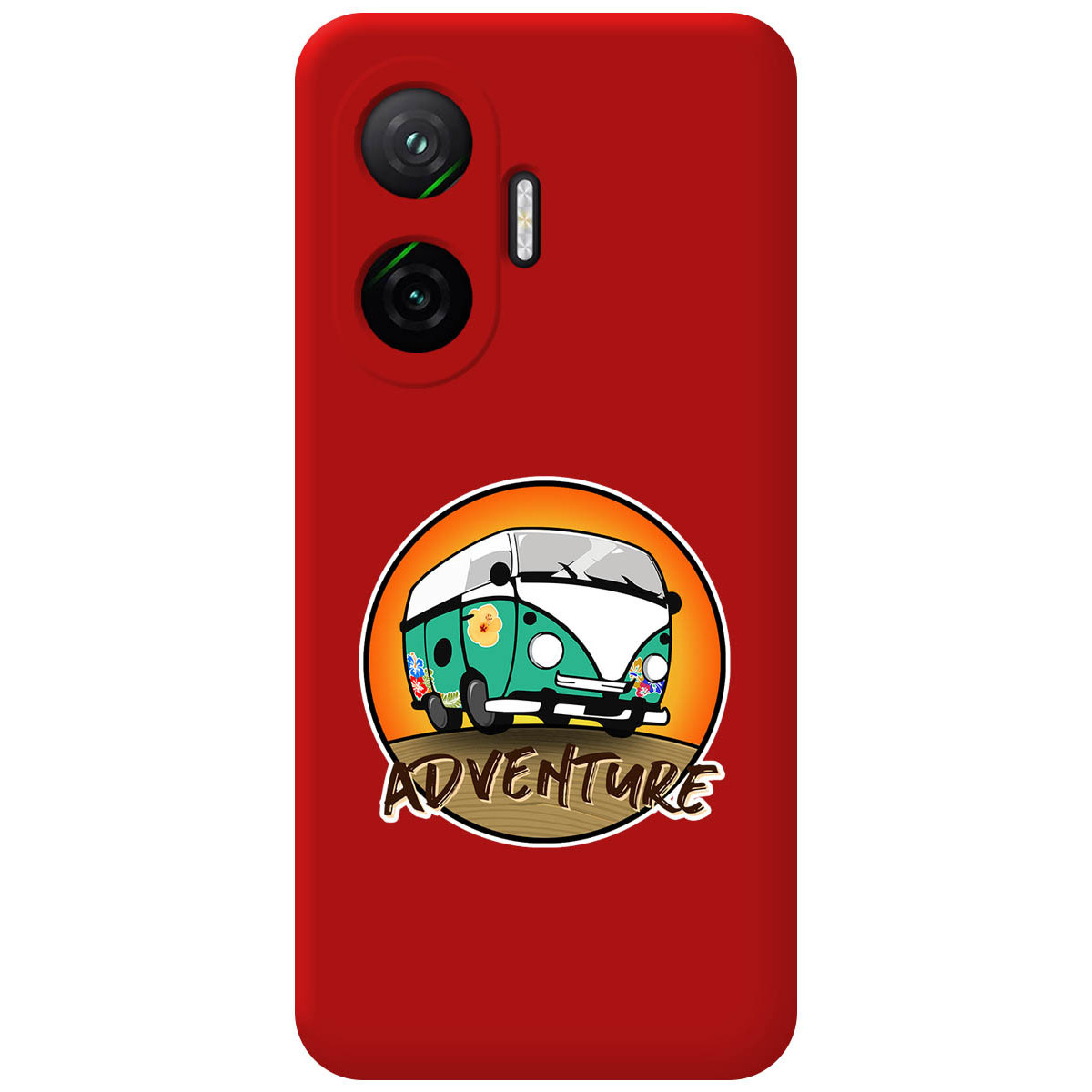 Funda Silicona Líquida Roja para Xiaomi Poco F7 5G diseño Adventure Dibujos