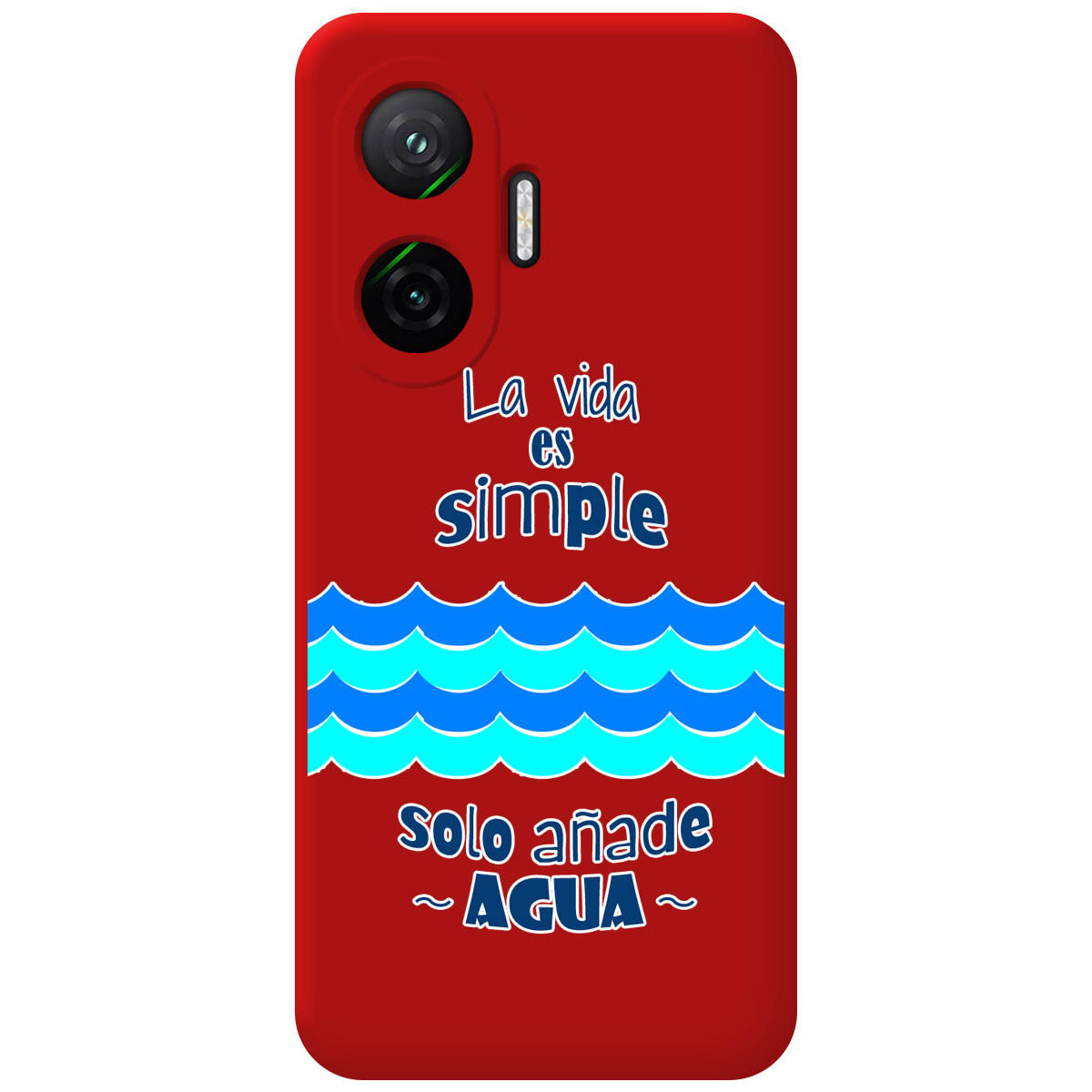 Funda Silicona Líquida Roja para Xiaomi Poco F7 5G diseño Agua Dibujos