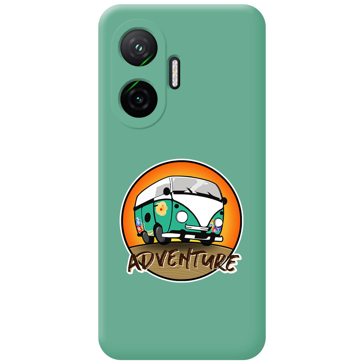 Funda Silicona Líquida Verde para Xiaomi Poco F7 5G diseño Adventure Dibujos