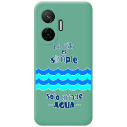 Funda Silicona Líquida Verde para Xiaomi Poco F7 5G diseño Agua Dibujos