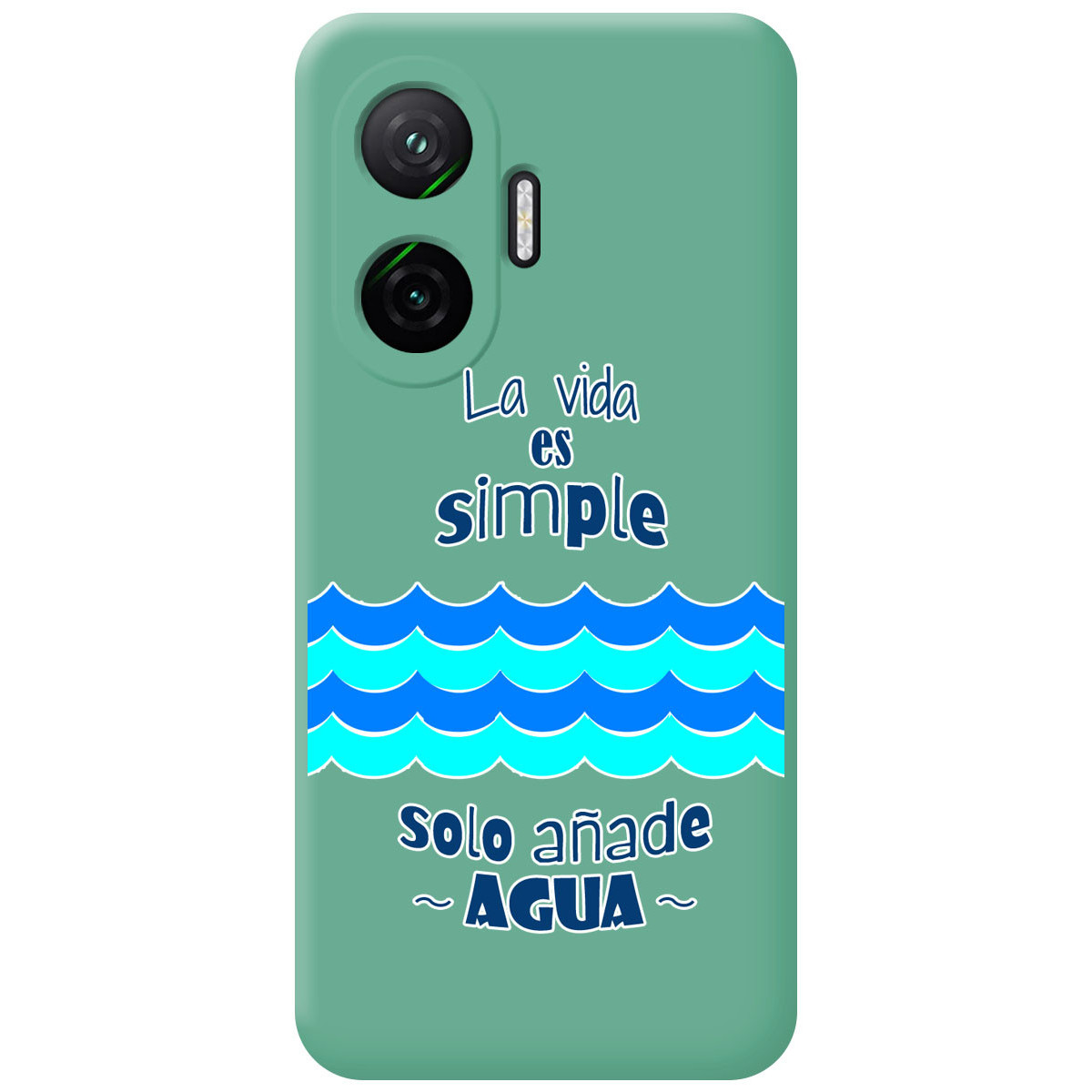 Funda Silicona Líquida Verde para Xiaomi Poco F7 5G diseño Agua Dibujos