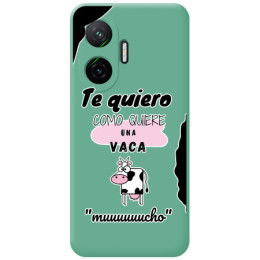 Funda Silicona Líquida Verde para Xiaomi Poco F7 5G diseño Vaca Dibujos