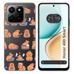 Funda Silicona Transparente para Huawei Honor 400 Smart 5G diseño Capibara 01 Dibujos