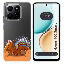 Funda Silicona Transparente para Huawei Honor 400 Smart 5G diseño Bufalo Dibujos