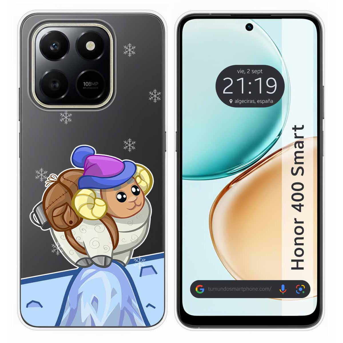 Funda Silicona Transparente para Huawei Honor 400 Smart 5G diseño Cabra Dibujos