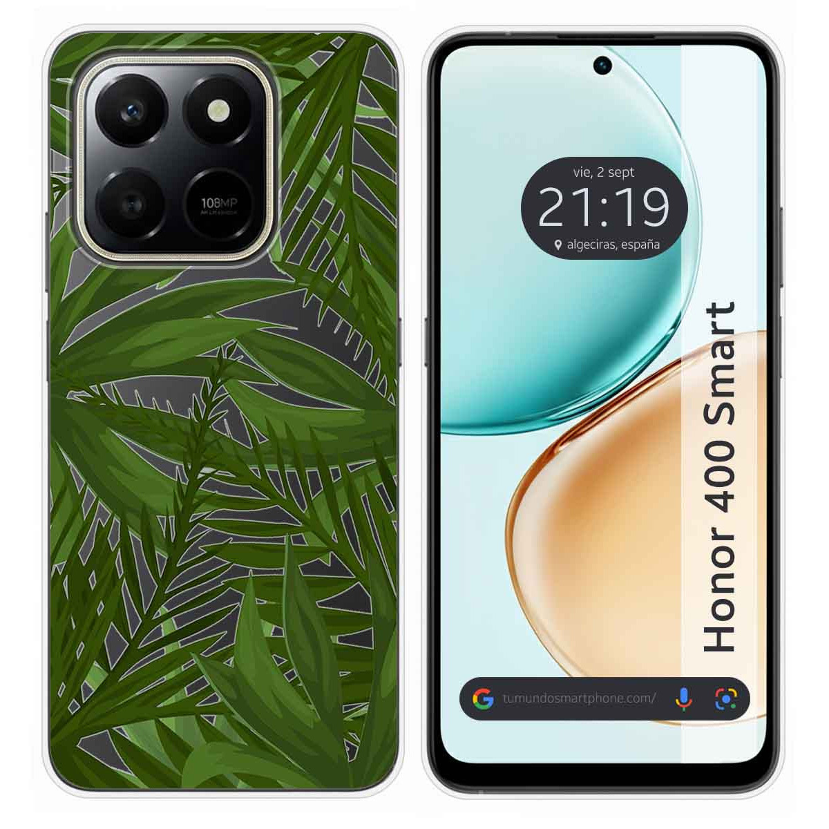 Funda Silicona Transparente para Huawei Honor 400 Smart 5G diseño Jungla Dibujos