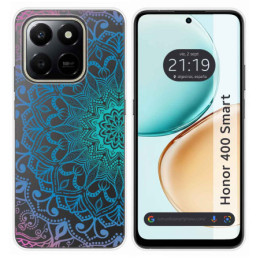 Funda Silicona Transparente para Huawei Honor 400 Smart 5G diseño Mandala Dibujos