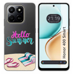 Funda Silicona Transparente para Huawei Honor 400 Smart 5G diseño Summer Dibujos