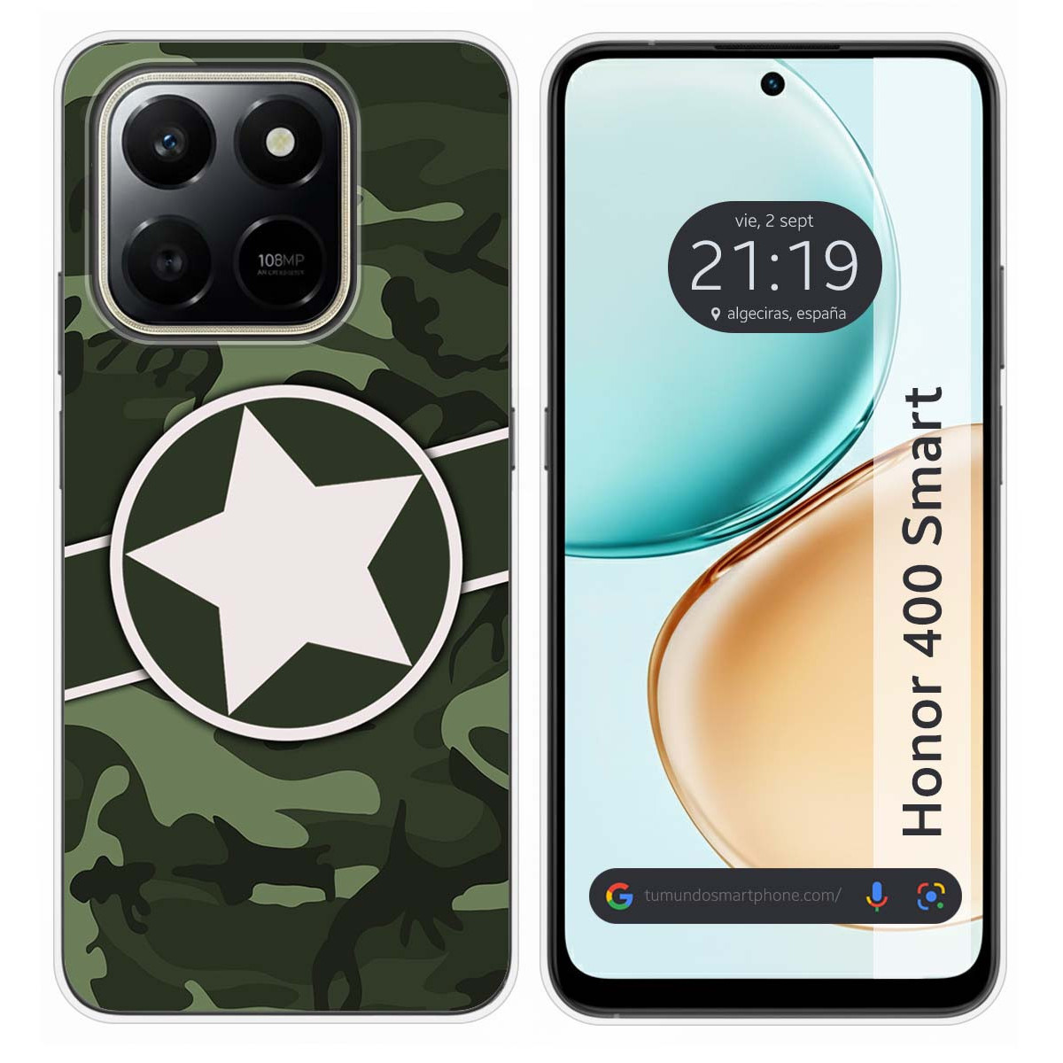 Funda Silicona para Huawei Honor 400 Smart 5G diseño Camuflaje 01 Dibujos