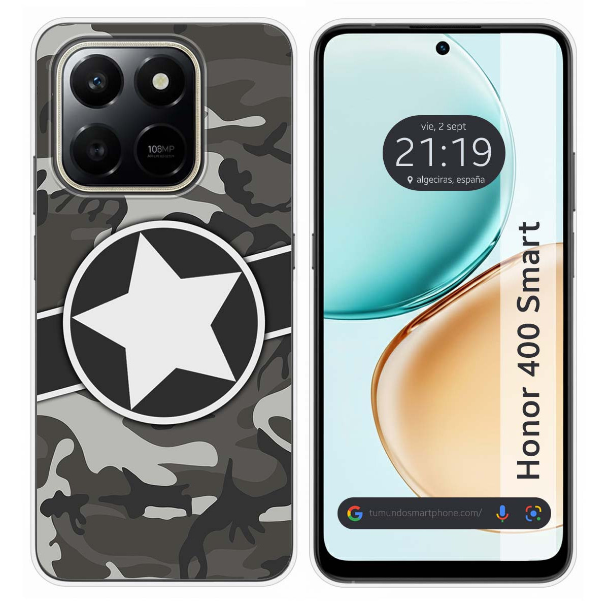 Funda Silicona para Huawei Honor 400 Smart 5G diseño Camuflaje 02 Dibujos