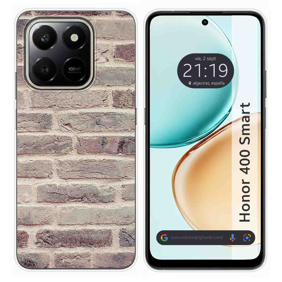 Funda Silicona para Huawei Honor 400 Smart 5G diseño Ladrillo 01 Dibujos