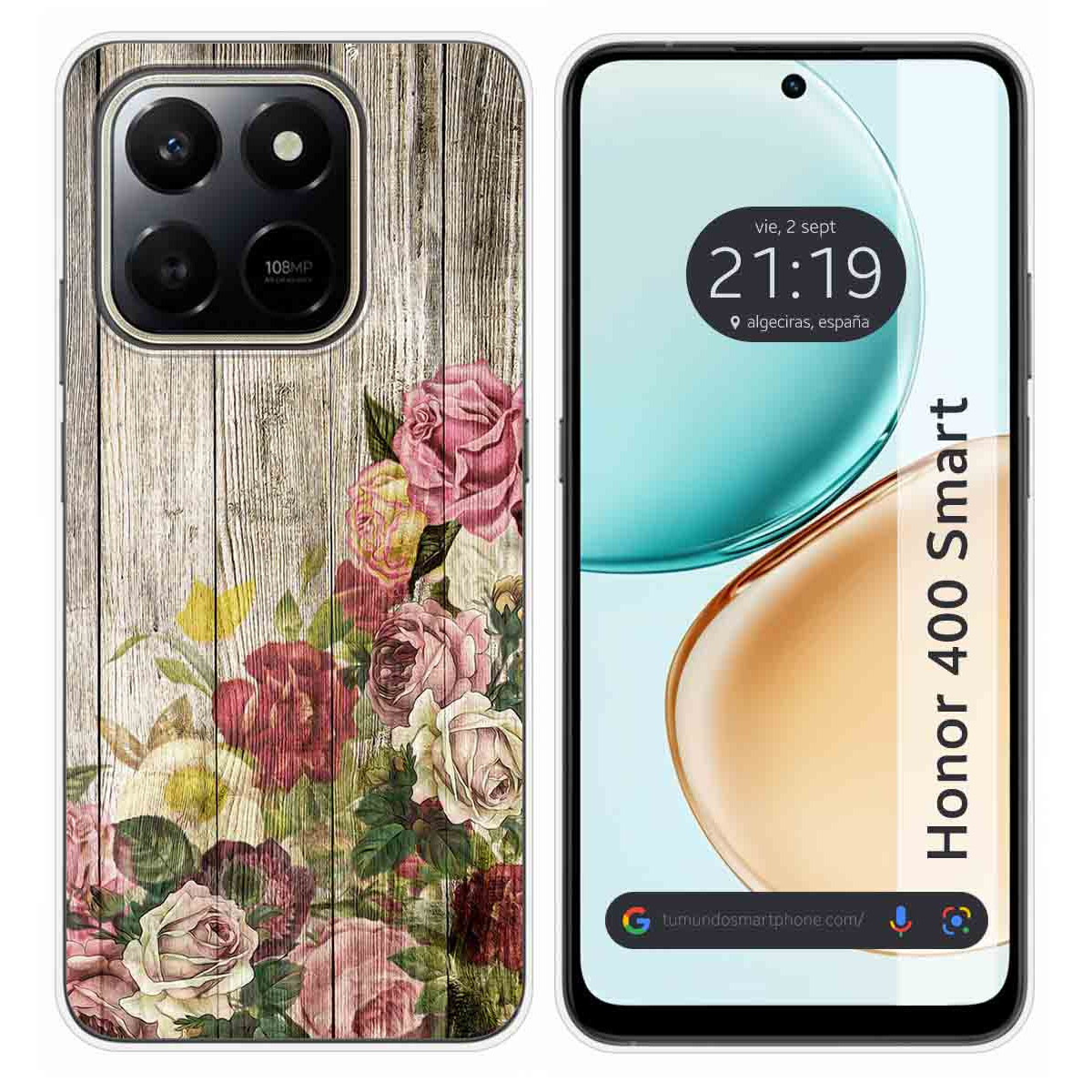 Funda Silicona para Huawei Honor 400 Smart 5G diseño Madera 08 Dibujos