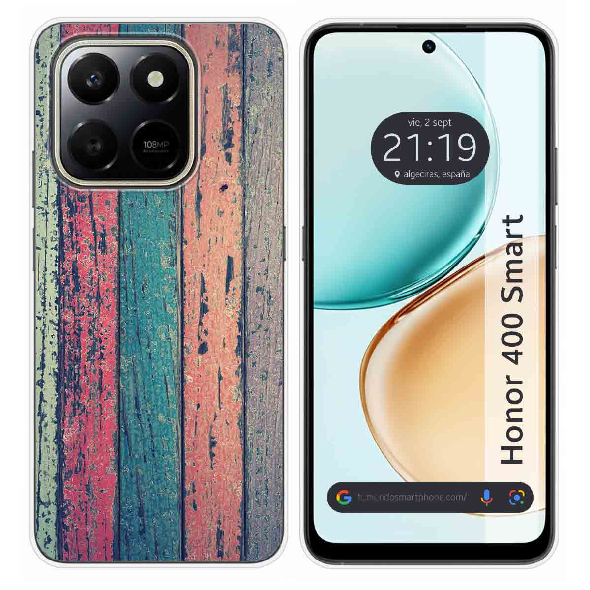 Funda Silicona para Huawei Honor 400 Smart 5G diseño Madera 10 Dibujos