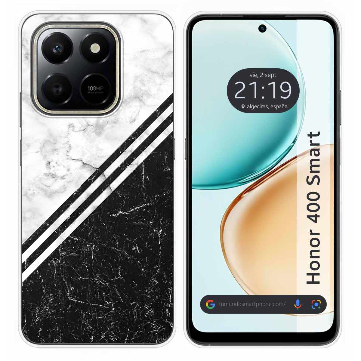 Funda Silicona para Huawei Honor 400 Smart 5G diseño Mármol 01 Dibujos