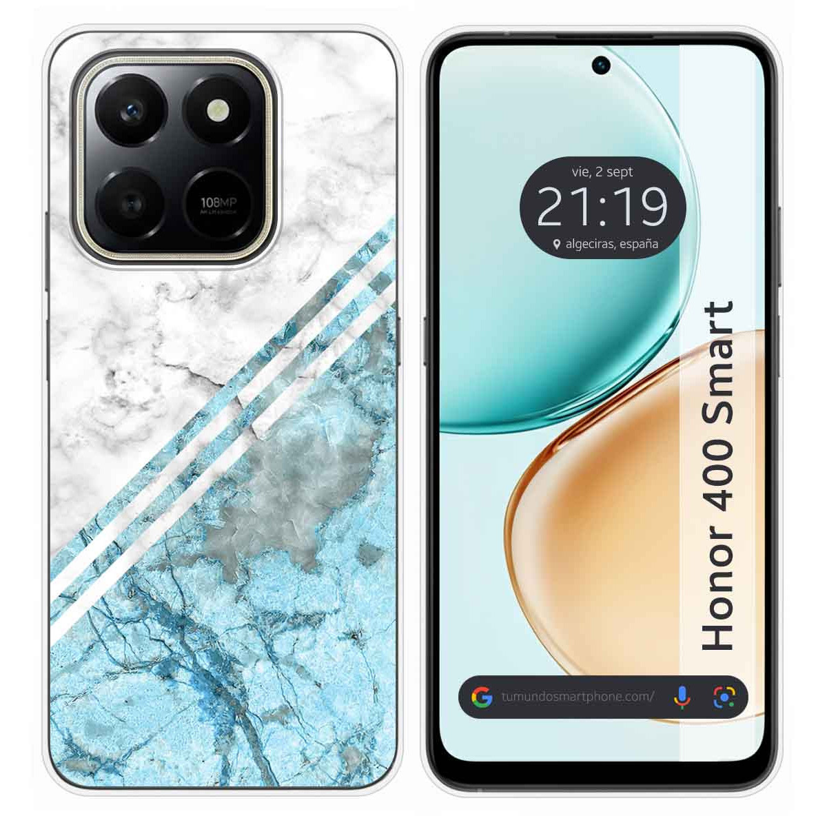 Funda Silicona para Huawei Honor 400 Smart 5G diseño Mármol 02 Dibujos