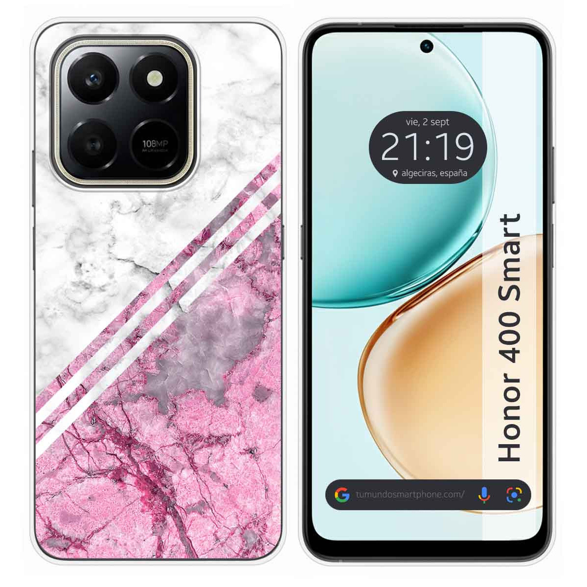 Funda Silicona para Huawei Honor 400 Smart 5G diseño Mármol 03 Dibujos