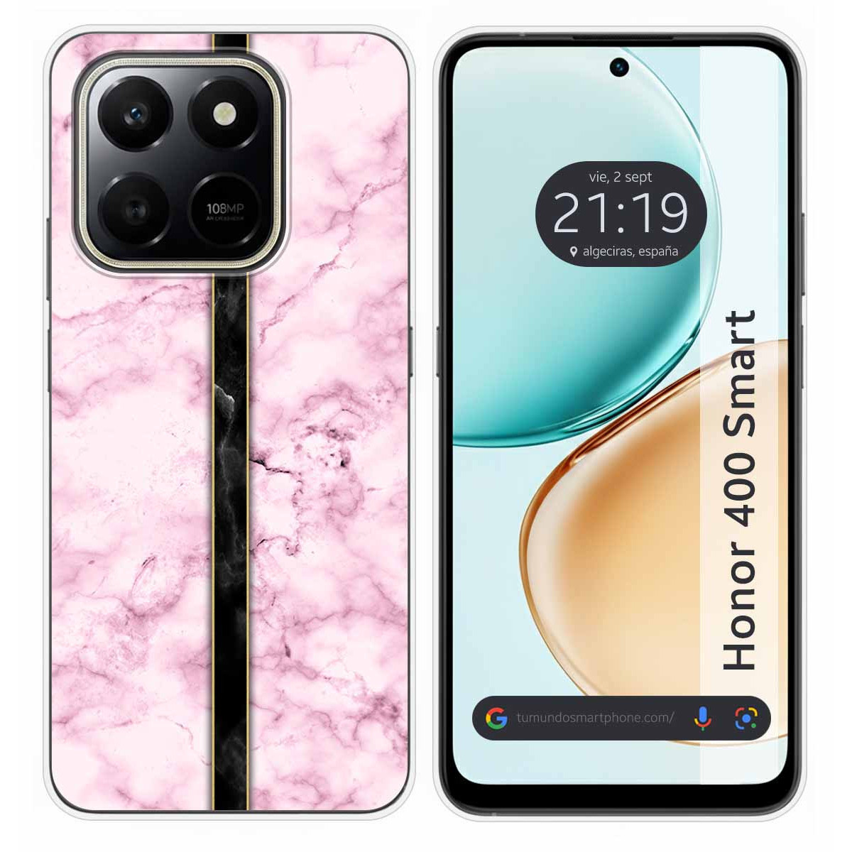 Funda Silicona para Huawei Honor 400 Smart 5G diseño Mármol 04 Dibujos