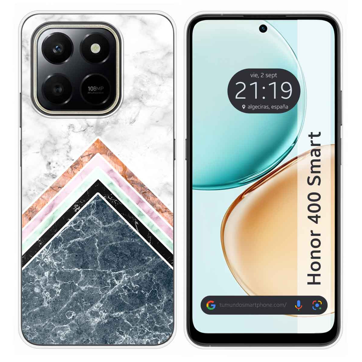 Funda Silicona para Huawei Honor 400 Smart 5G diseño Mármol 05 Dibujos