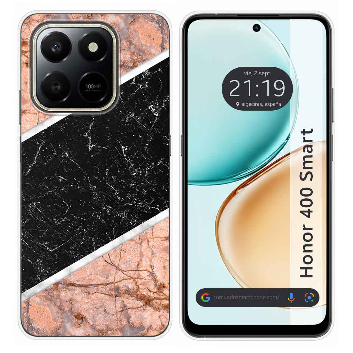 Funda Silicona para Huawei Honor 400 Smart 5G diseño Mármol 07 Dibujos