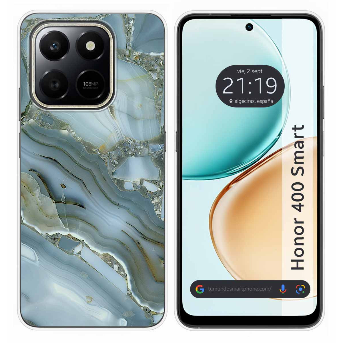Funda Silicona para Huawei Honor 400 Smart 5G diseño Mármol 09 Dibujos