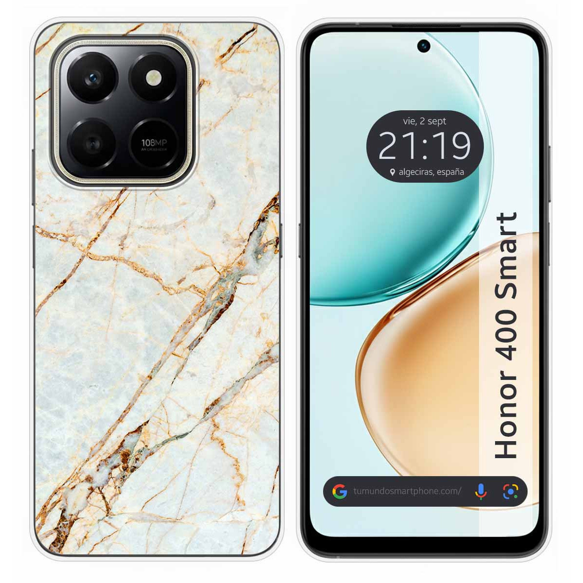 Funda Silicona para Huawei Honor 400 Smart 5G diseño Mármol 13 Dibujos