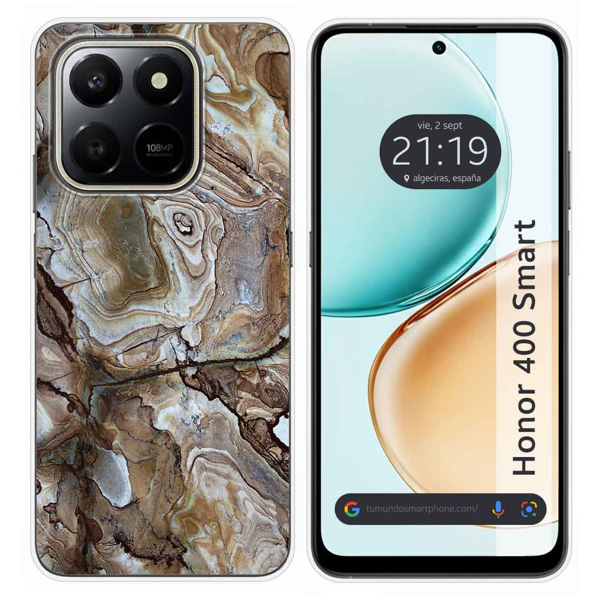 Funda Silicona para Huawei Honor 400 Smart 5G diseño Mármol 14 Dibujos