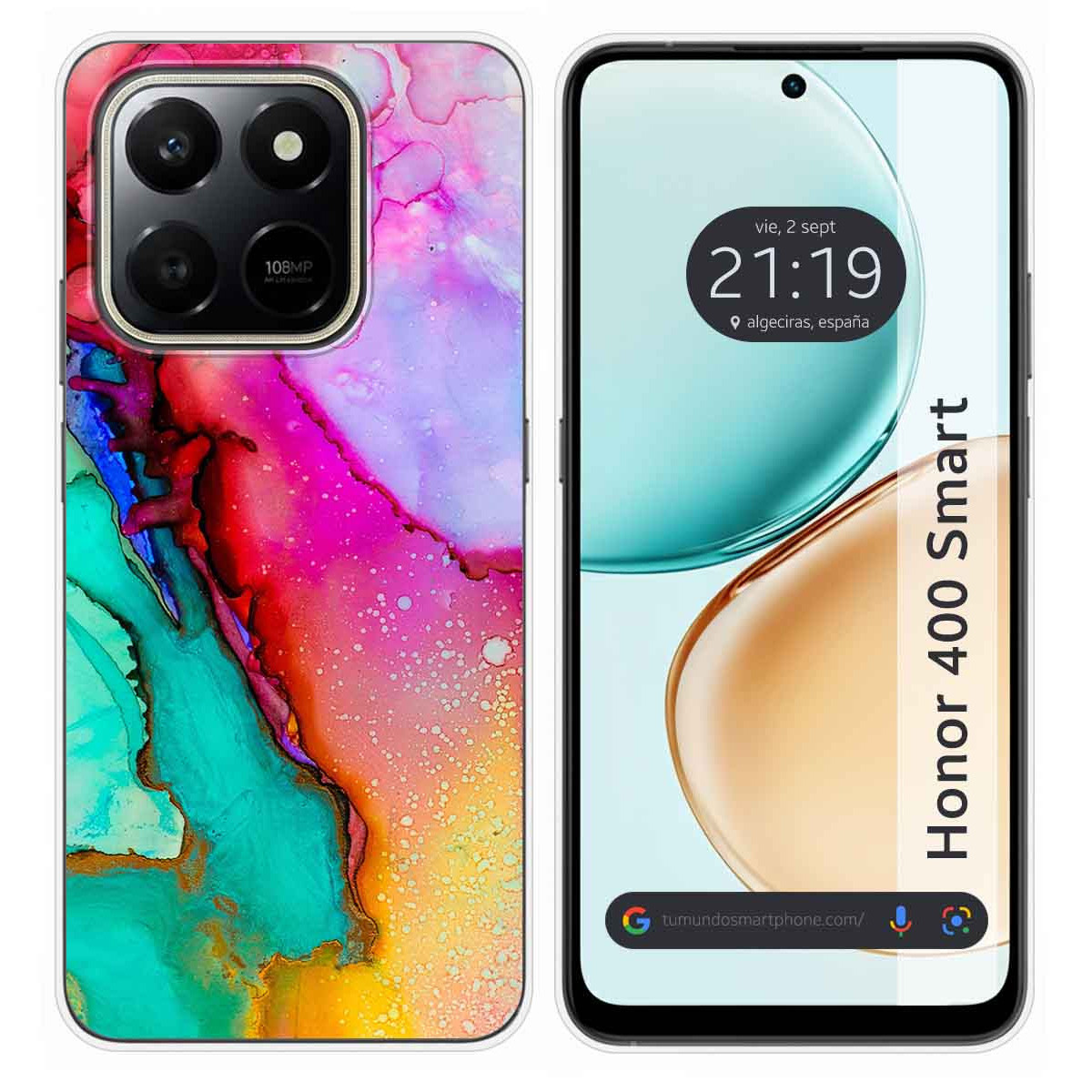 Funda Silicona para Huawei Honor 400 Smart 5G diseño Mármol 15 Dibujos