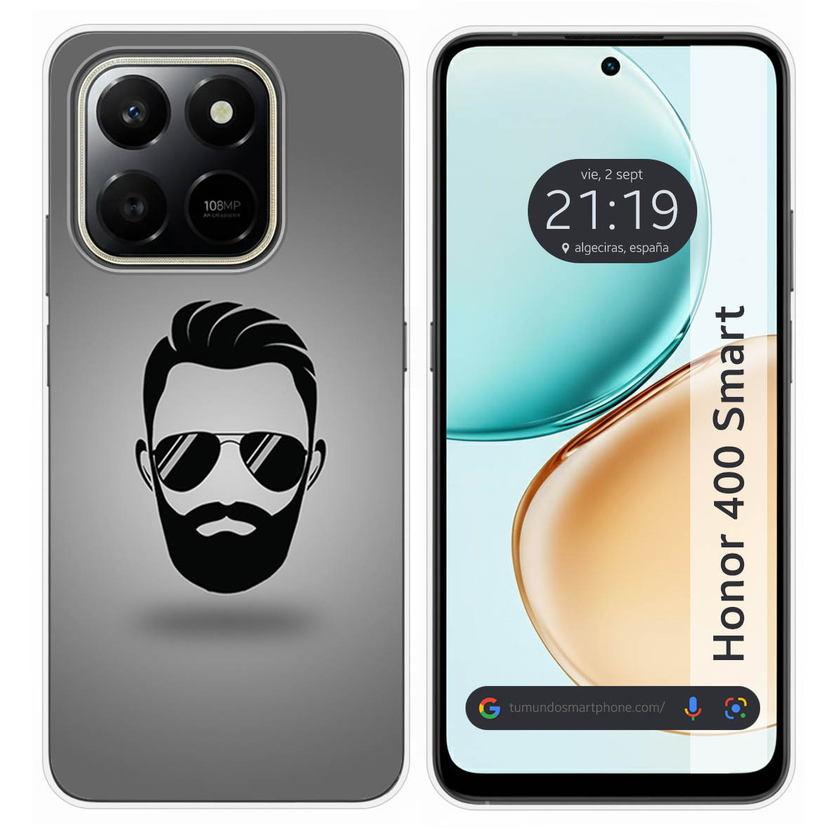 Funda Silicona para Huawei Honor 400 Smart 5G diseño Barba Dibujos