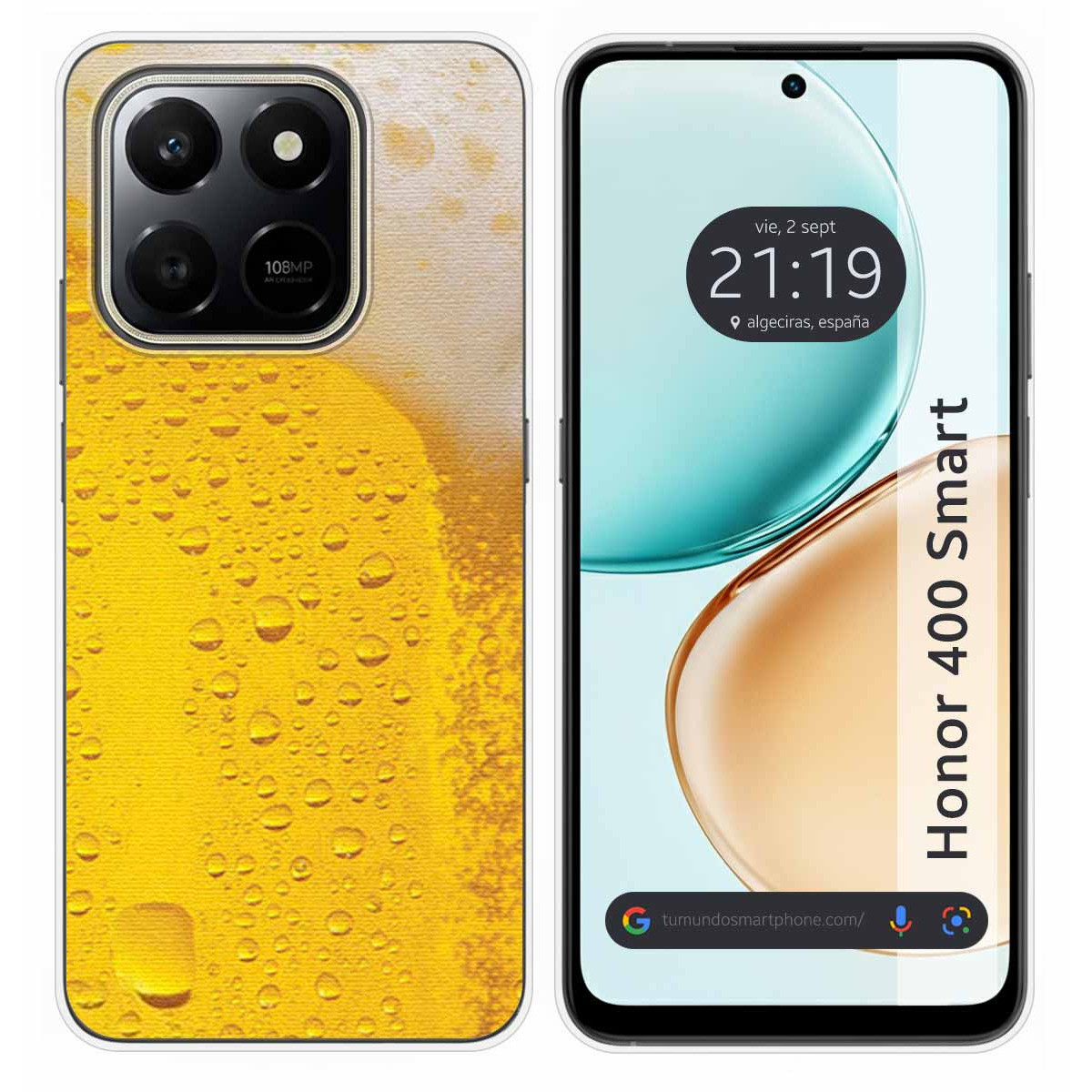 Funda Silicona para Huawei Honor 400 Smart 5G diseño Cerveza Dibujos