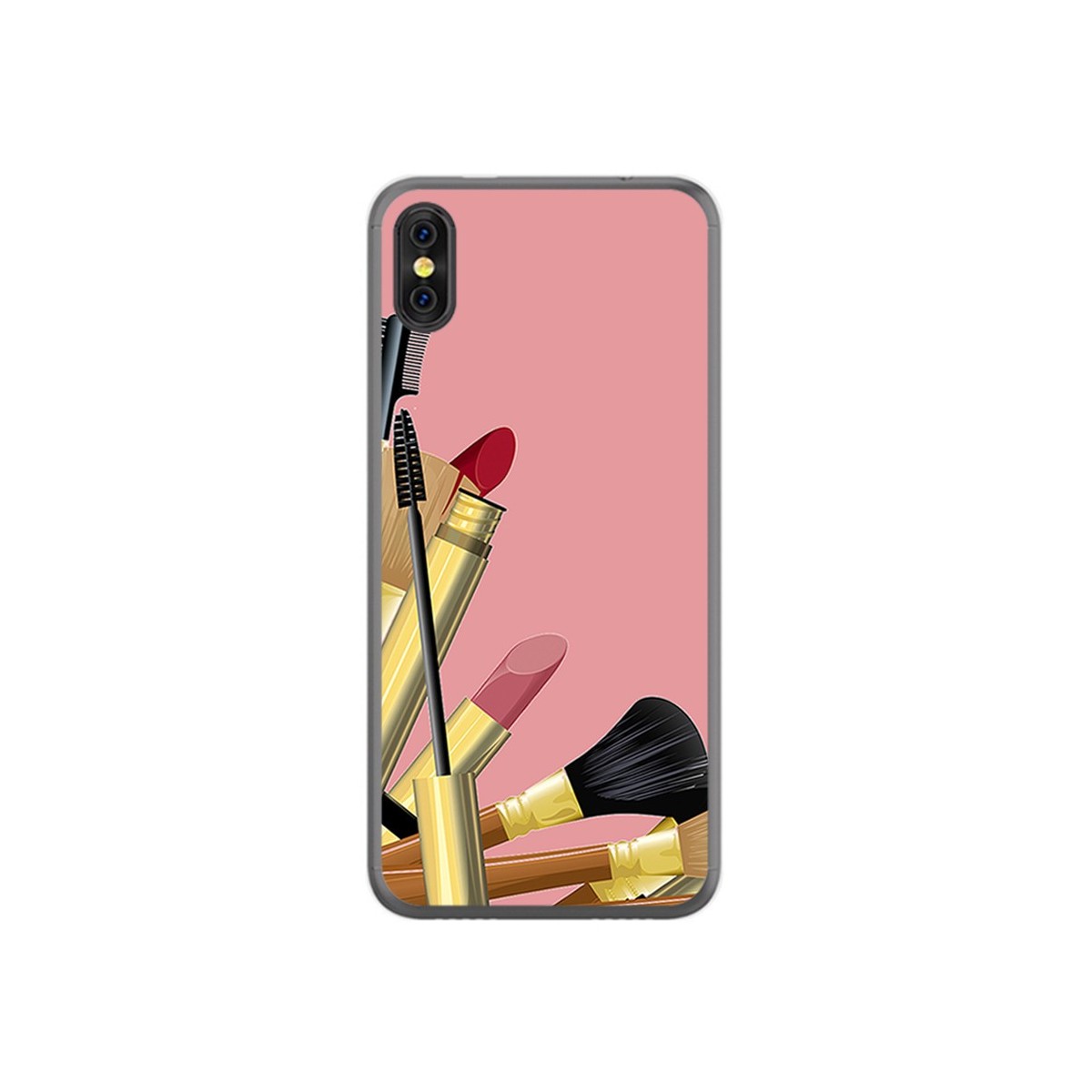 Funda Gel Tpu para Doogee X53 Diseño Brochas Dibujos