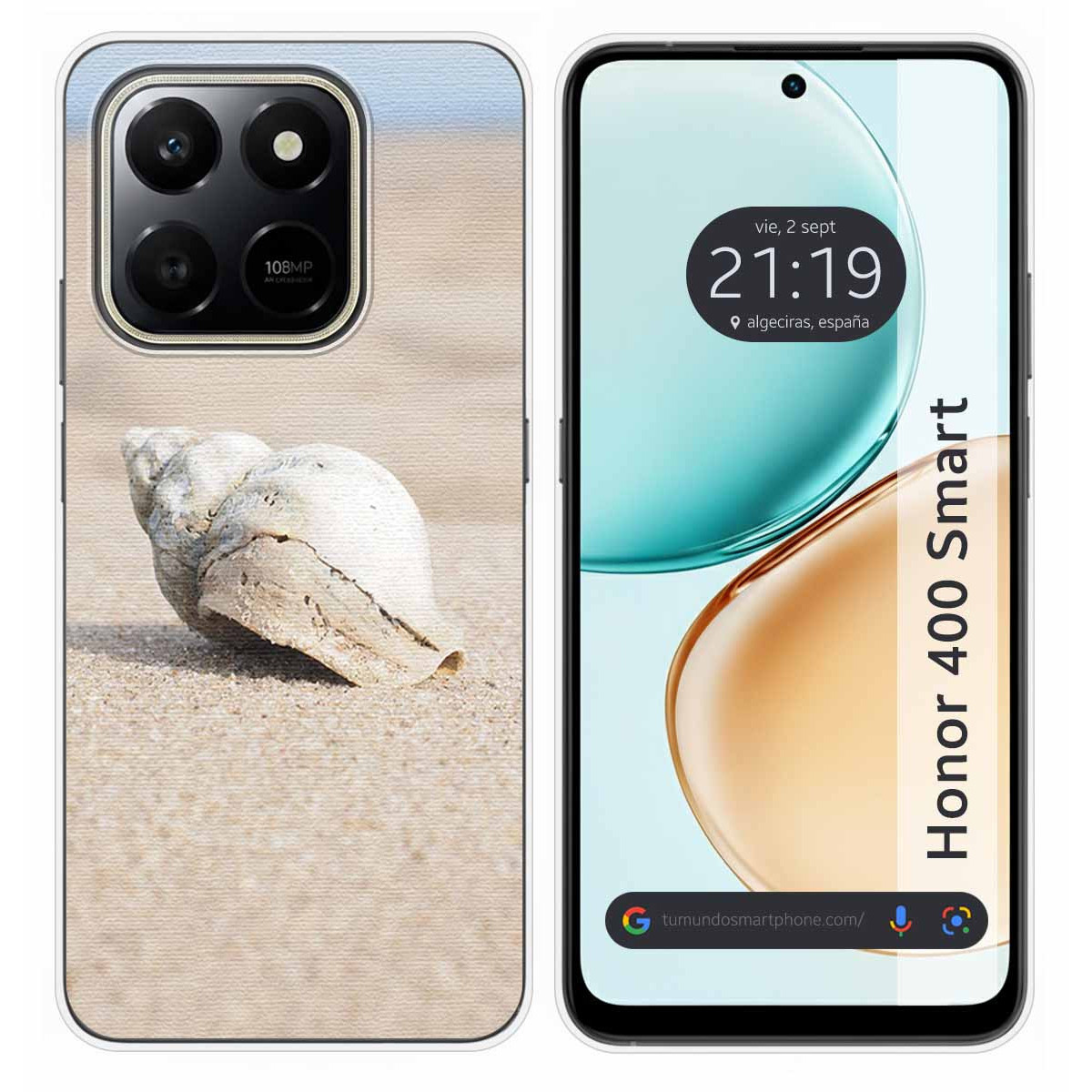 Funda Silicona para Huawei Honor 400 Smart 5G diseño Concha Dibujos