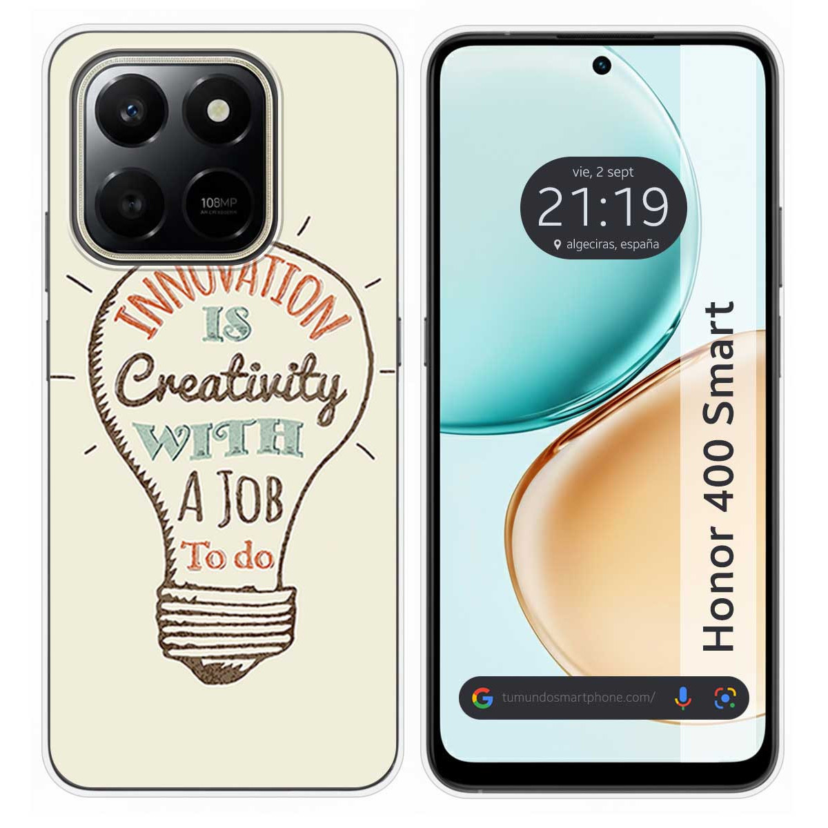 Funda Silicona para Huawei Honor 400 Smart 5G diseño Creativity Dibujos