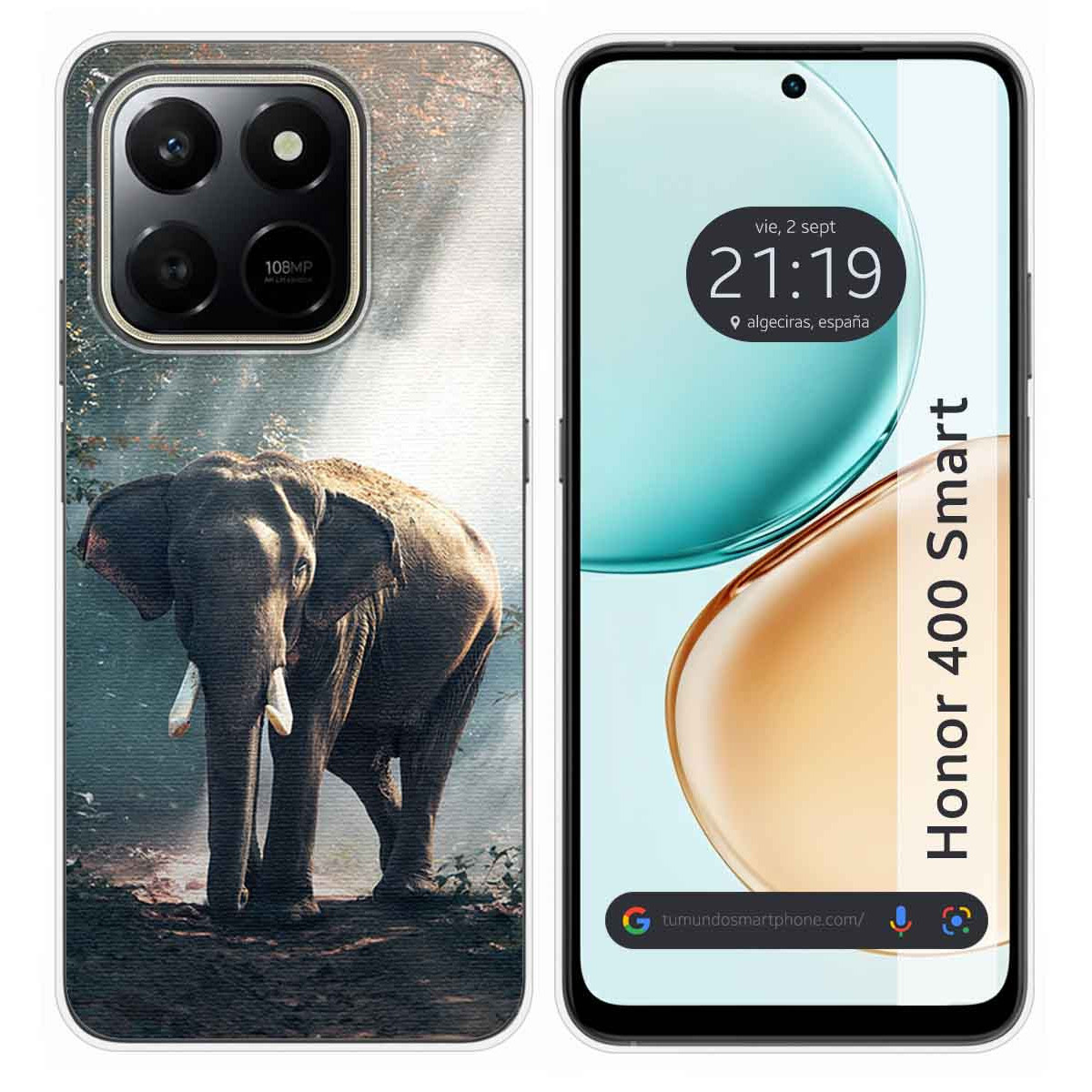 Funda Silicona para Huawei Honor 400 Smart 5G diseño Elefante Dibujos