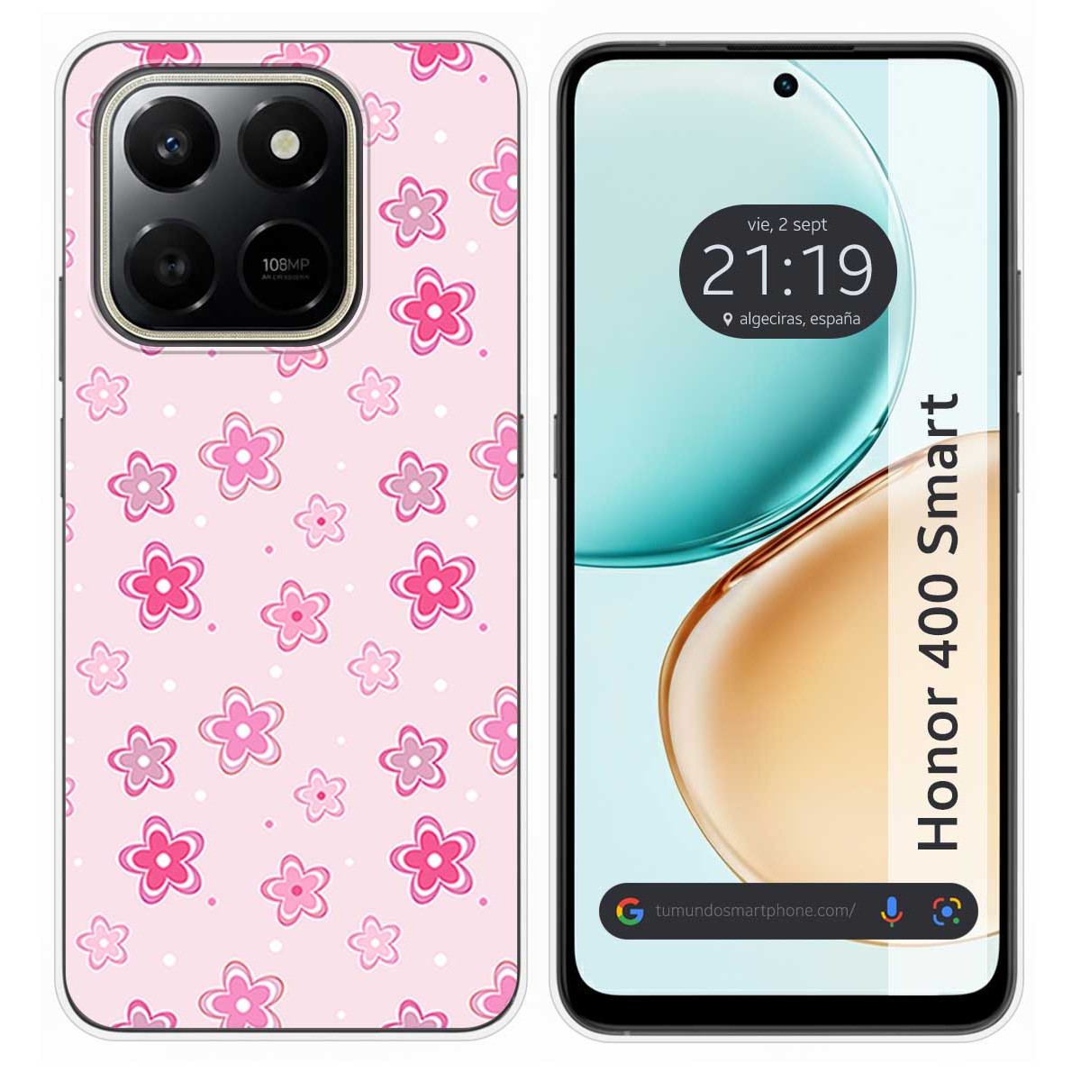 Funda Silicona para Huawei Honor 400 Smart 5G diseño Flores Dibujos