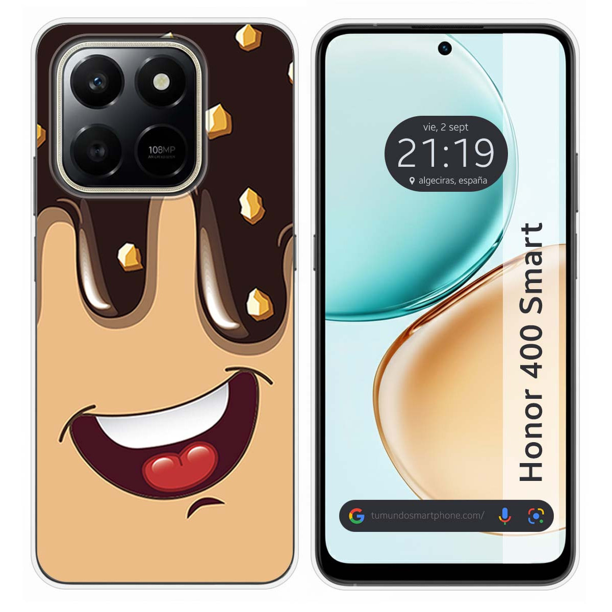 Funda Silicona para Huawei Honor 400 Smart 5G diseño Helado Chocolate Dibujos