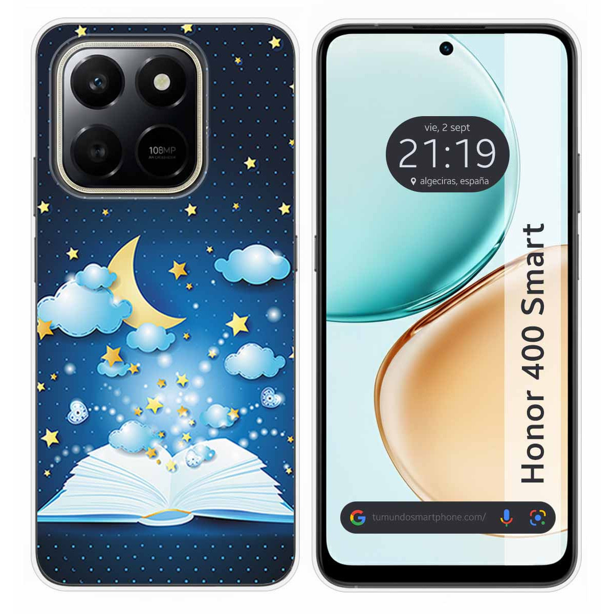 Funda Silicona para Huawei Honor 400 Smart 5G diseño Libro Cuentos Dibujos